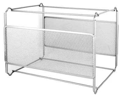 Produktbild von Faltbare Aufbewahrungsbox aus Metall für A4-Aktenordner – Schreibtisch-Ordner-Organizer