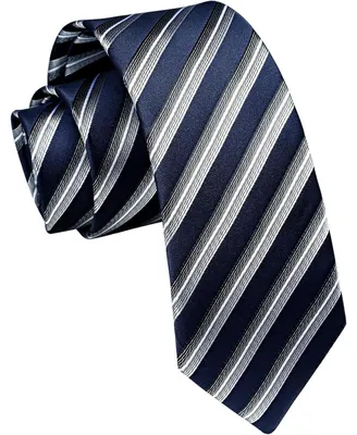 Productafbeelding van Herrenchap, smal (6 cm), marineblauw, zilver, microvezel, geschikt voor zakelijk gebruik en bruiloften