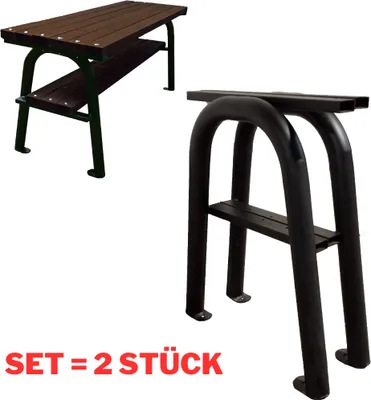 Image de Piètement de table 75x60 Patins de table Pieds de table Piètement de table de jardin Profilé métallique