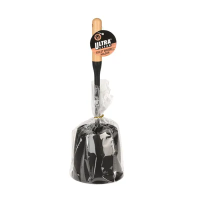 Produktbild von Toilettenbürste Bathroom Solutions, Kunststoff/Bambus, 12x39 cm, schwarz