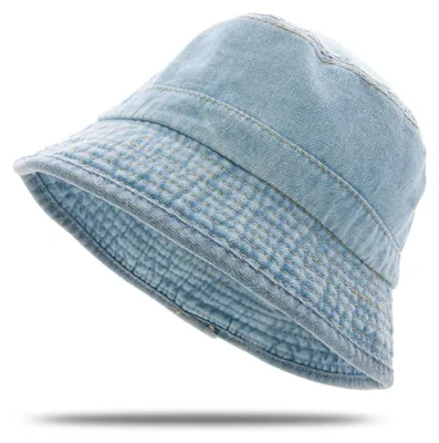 Produktbild von Fischerhut Uni Denim Packable Atmungsaktiver Sommer Sonnenhut Anglerhut mit UV-Schutz Einheitsgröße Hellblau