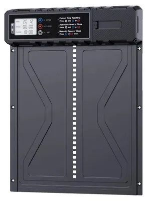 Productafbeelding van Automatische deur voor kippenhok, elektronisch slot, bediening via afstandsbediening, batterijversie, batterij niet inbegrepen