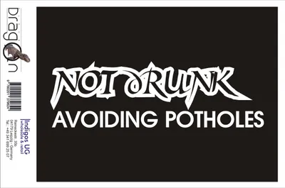 Produktbild von Aufkleber / Autoaufkleber - JDM / Die cut / Auto / OEM - Not drunk - avoiding 150x50mm silber - Heckscheibe / Heckscheibenaufkleber