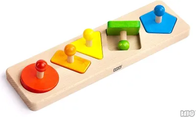 Produktbild von Bajo Holz Formenpuzzle Lernspielzeug - 5-teiliges Formen Set
