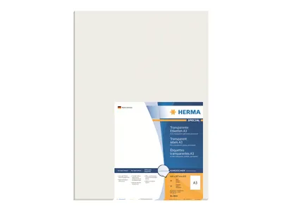 Image de HERMA A3-Etiketten transp. 297x420 mm Folie glänzend 50 St.
