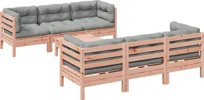 Produktbild von vidaXL 7-tlg. Garten-Sofagarnitur mit Kissen Massivholz Douglasie