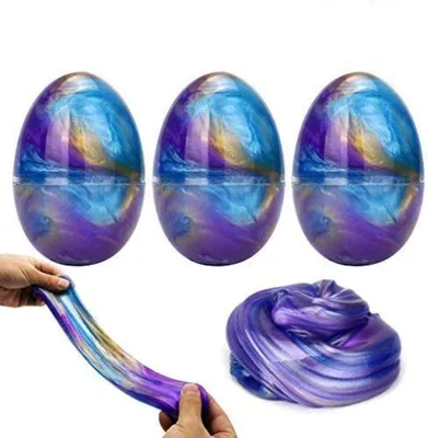 Produktbild von Schleim 3er Pack in Ei-Form DIY Slime Gutes Stressabbau Spielzeug für Kids und Kinder von 3 Jahren