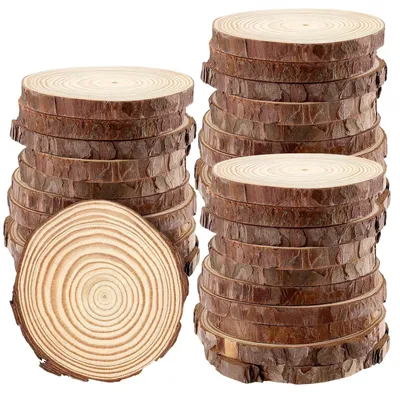 Zdjęcie produktu dla Zestaw 30 naturalnych drewnianych elementów do kreatywnych dekoracji