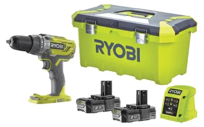 Produktbild von Ryobi R18PD3-0 Bohrschrauber-Schlagbatterie 18V 50Nm Kit 2x2,0 Ah
