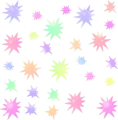 Produktbild von 231 Wandtattoo Sterne Regenbogen - Größe 1000 x 560 mm