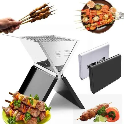 Produktbild von Famanu Grill Faltbar - Kompakt und Effizient - Silber oder Schwarz