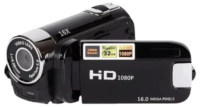 Produktbild von Digitale Videokamera, 1080P Full HD, 16 Megapixel, 16X Digitalzoom, 2,4-2,5 Zoll drehbares Display, integrierte Beleuchtung
