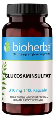Obrázok produktu pre Glukozamín sulfát 310 mg – 100 kapsúl – Bioherba