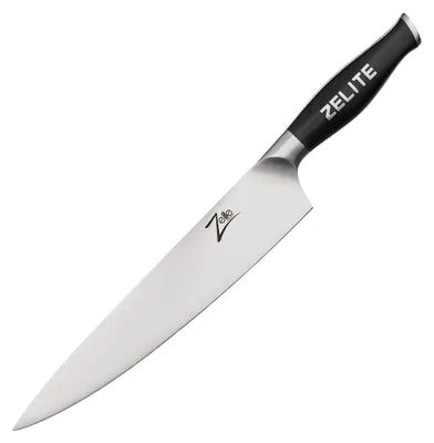 Image de Zelite Couteau Cuisine, Couteau de Chef en Acier Inoxydable Allemand, Kit Couteau Cuisine Professionnelle de 25,4 cm, Couteau de Chef Aiguisé, Couteau de type japonais, Couteaux de Cuisine Ultra Tranchant