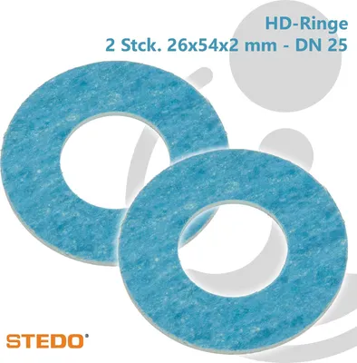 Produktbild von STEDO HD Pressdichtung für Einrohrgaszähler, 26 x 54 x 2 mm (VE 2 Stück), nach DIN DVGW 3535-6