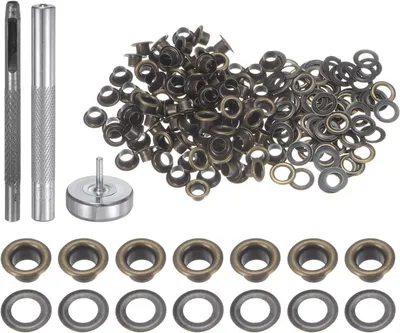 Productafbeelding van Koperen Oogjes - Ringetjes Doorvoertules - Kleding Repareren - Roestvrij Materiaal - 3.5 mm - Brons