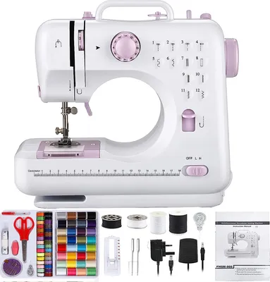 Produktbild von Freiarm-Nähmaschine,Haushaltsnähmaschine,Elektrische Nähmaschine,12 Programme 12 Stich Multifunktion Nähmaschine Doppelte Linie,Zwei Geschwindigkeit