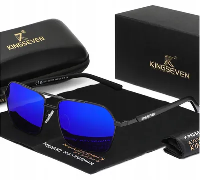 Image de KINGSEVEN 9201 Lunettes de Soleil Aviateur Polarisées UV400 Noires