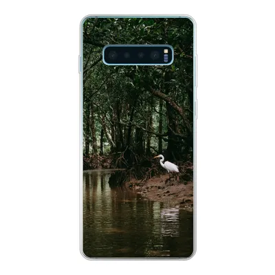 Produktbild von MuchoWow® Handyhülle Schutzhülle Hülle für Samsung Galaxy S10 Lite Reiher - Wald - See Silikon Softcase Handy Hülle - Schutz