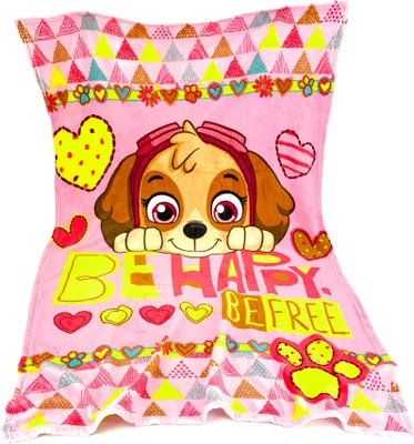 Produktbild von heimtexland ® Kuscheldecke super weiche Kinderdecke Paw Patrol Disney Frozen Eiskönigin Flanell Decke Kinder Wohndecke Typ842 Sky Rosa