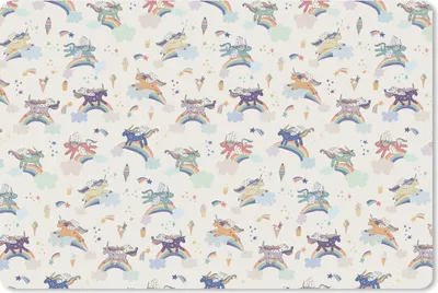 Produktbild von MuchoWow® Schreibtischunterlage Einhorn - Regenbogen - Muster 60x40 cm - XXL Mauspad - Großes Mauspad
