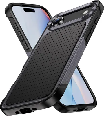 Produktbild von Für iPhone Air Hülle Militärqualität Stoßfest Hybrid 2 in 1 Hart PC Weich TPU Handyhülle Grau Schwarz