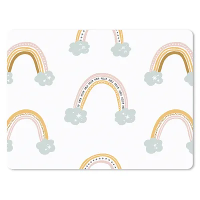 Produktbild von MuchoWow® Mauspad Mousepad Mädchen - Muster - Regenbogen 23x19 cm - Mousepads - Maus Mat - Pad - Mausunterlage - Schreibtischunterlage - Mauspad