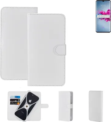 Produktbild von K-S-Trade Handy Hülle Schutz Hülle kompatibel mit ZTE Axon 11 5G Cover Case Bookstyle Bumper weiß 1x
