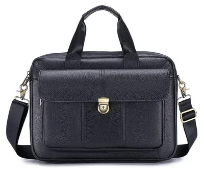 Zdjęcie produktu dla Solidchoice - Elegancka torba na laptopa ze skóry, o dużej pojemności