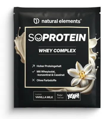 Produktbild von SoProtein Whey Complex - 30 g Pulver_für 1 Portion / Vanilla Milk