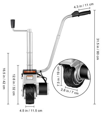 Obrázek produktu pro Elektrický vozík pro přívěsy – pomocník pro manipulaci s přívěsem – motor 350 W – nosnost 2268 kg