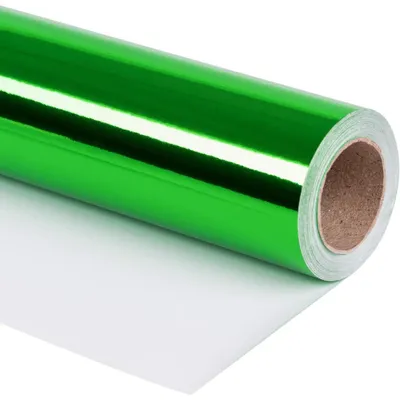 Zdjęcie produktu dla Papier prezentowy, zielony, metaliczny, 76 cm x 10 m