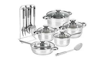 Produktbild von Berlinger Haus BL-4119 Blaumann Gourmet Line Edelstahl Kochgeschirr-Set - 17-teilig