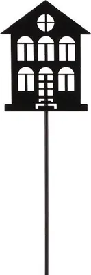 Produktbild von TrendLine Deko Eisen Figurenstecker Haus 35 x 0,5 x 7,5 cm schwarz