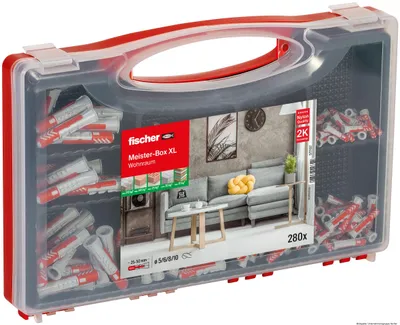 Produktbild von fischer 577157 Meister-Box XL Dübel-Sortimentsbox 280 St.