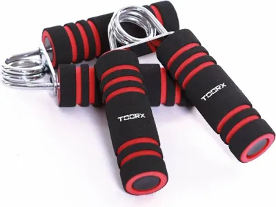 Produktbild von Toorx Fitness Schaumstoff-Handgriffe – 2 Stück – Schwarz/Rot