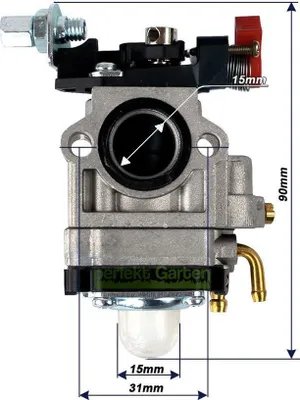 Obrázek produktu pro Karburátor (funkce sytiče) pro 42- 52 ccm Internet / obchod pro kutily / motorová kosa z dovozu