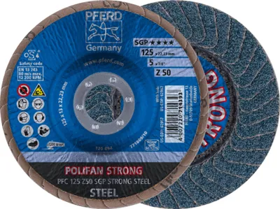 Produktbild von Fächerschleifscheibe Z 50SGP STRONG 125mm K50 Pferd