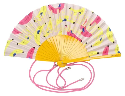 Produktbild von Gift Company Fififan Fächer Bananas gelb 23cm