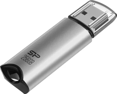 Obrázok produktu pre Silicon Power SP256GBUF3M02V1S, 256 GB, USB Typ-A, 3.2 Gen 2 (3.1 Gen 2), Čiapky, 9,5 g, Strieborná