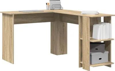 Obrázek produktu pro vidaXL Rohový psací stůl Sonoma dub 140 x 113,5 x 75 cm materiál na bázi dřeva
