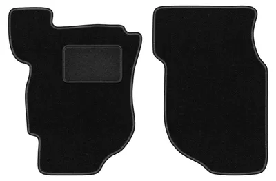 Produktbild von Velours-Fußmatten Vorne passend für Honda Concerto (Liftback, Bj. 1988-1994) –  schwarz, passgenau, mit Befestigungen set 2 Stk. - STANDARD
