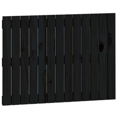 Produktbild von Wand-Kopfteil Schwarz 82,5x3x60 cm Massivholz Kiefer