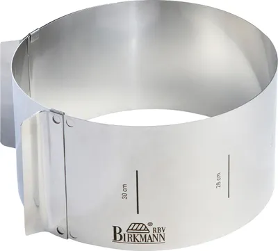 Produktbild von BIRKMANN Tortenring, verstellbar Ø 18 – 30 cm x H 10 cm, Edelstahl, Spülmaschinengeeignet, 429314