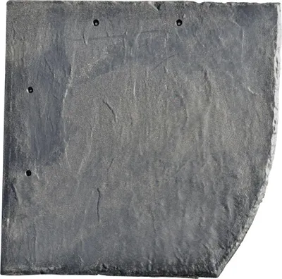 A single slate tile with a rounded corner, shown against a white background.