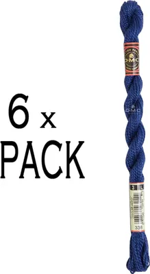 Produktbild von 6 Stück DMC Perlbaumwolle, Größe 3, 15 Meter, Farbe 115A/3-336