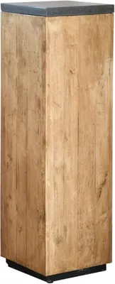 Produktbild von VIVANNO Podest Holz PODEST Rechteckig, Antikbraun Maserung - 30x30x100 cm