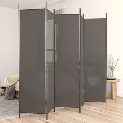 Produktbild von vidaXL Raumteiler, 5-teilig, Stoff, Anthrazit, 250x200 cm, zusammenklappbar