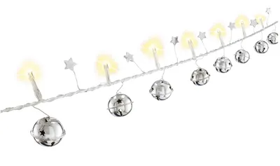 Produktbild von goobay 10er LED-Lichterkette "Glöckchen" mit Timer warmweiß 3000 K 1,3 m (1er Faltschachtel)