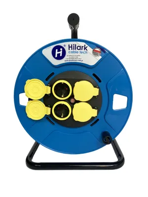 Productafbeelding van Hilark kabelhaspel voor verlengkabel met 4 Schuko-stekkerdozen, 75 meter